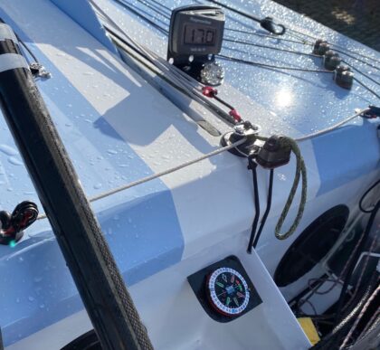TackingMaster mounted in the latest and fabulous OK Dinghy
